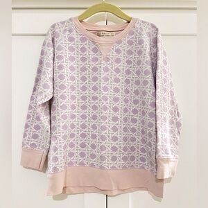 Beaufort Bonnet Company Girls Lavender/Pink Cassidy Comfy Crewneck, Sz 6, EUC